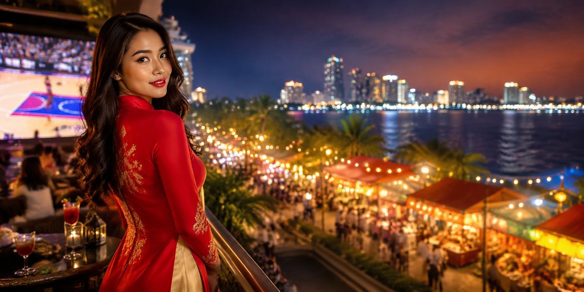 Người chơi cá cược bóng rổ tại Hồ Chí Minh với trang phục áo dài truyền thống