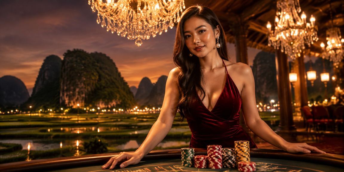 Không khí giải trí casino sôi động tại chợ đêm Ninh Bình với người chơi mobile